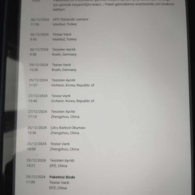 UPS Türkiye'den Bilgi Eksikliği Ve Gümrük Sorunu