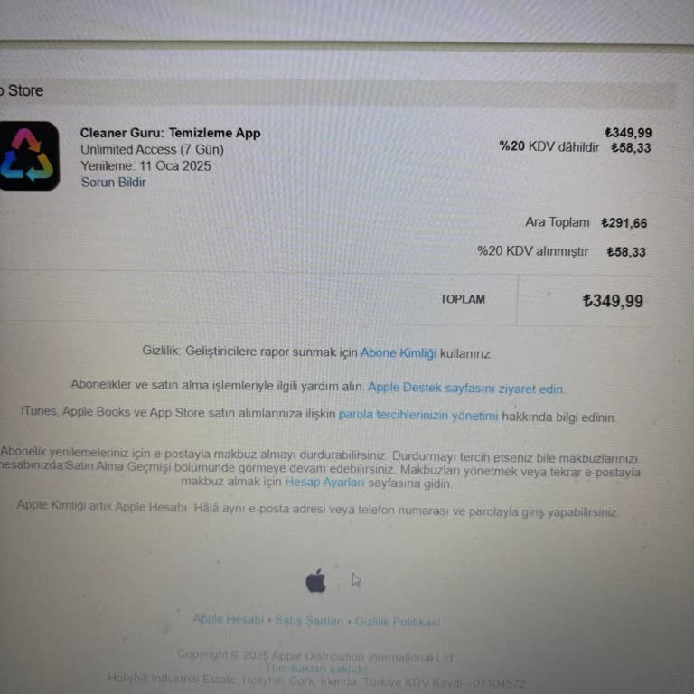 Cleaner Guru İzinsiz Abonelik Ve Para Çekimi Sorunu