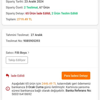 Trendyol'dan Aldığım Boyalar Neden İade Edildi?