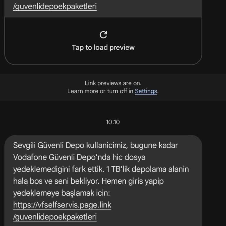 Vodafone Güvenli Depo Mesajları İptal Edilemiyor