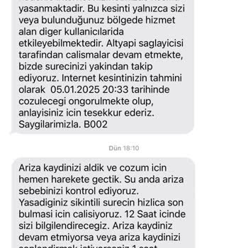 İnternet Kesintisi Ve Ciddiyetsiz Hizmet