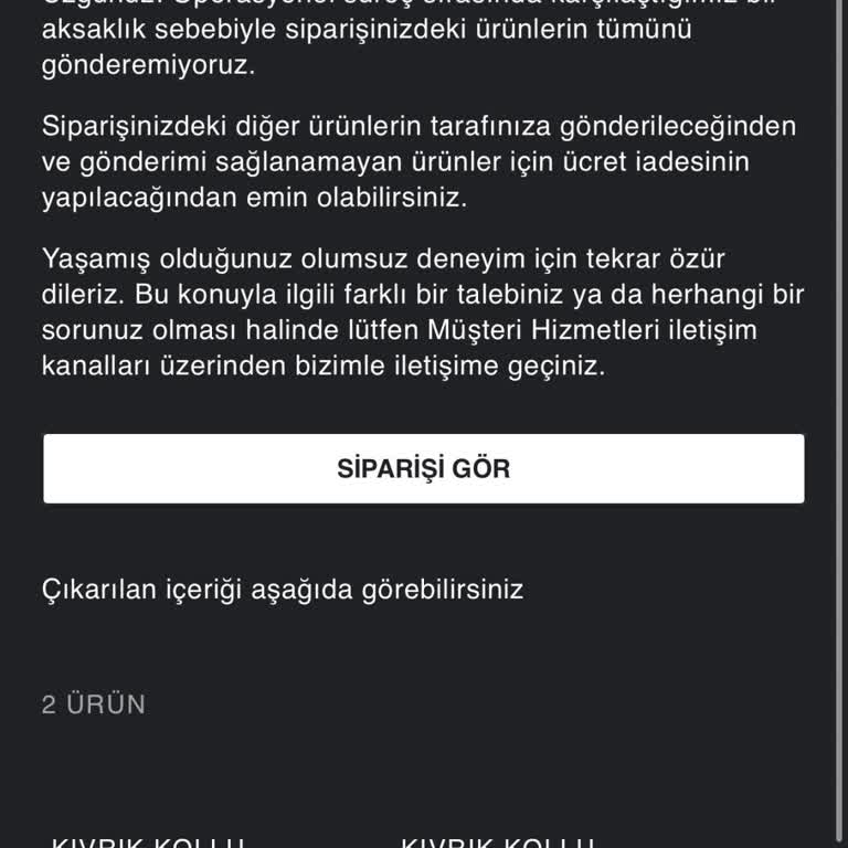 Zara'dan İptal Edilen Sipariş Ve Müşteri Hizmeti Sorunu