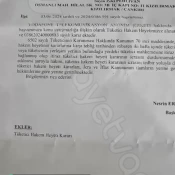 Vodafone Tarafından Mağdurum!