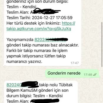 AGT Kuryesi Teslimat Sorunu Ve İletişim Eksikliği