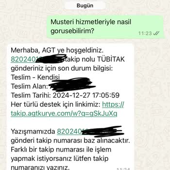 AGT Kuryesi Teslimat Sorunu Ve İletişim Eksikliği