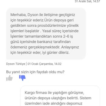 Dyson İade Süreci Çıkmazı: Ürün Yok, İade Yok