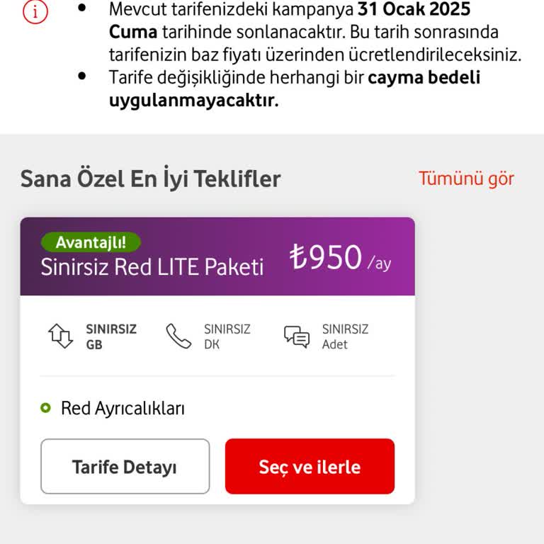 Sınırsız Tarifede Ayrıcalık Beklentisi