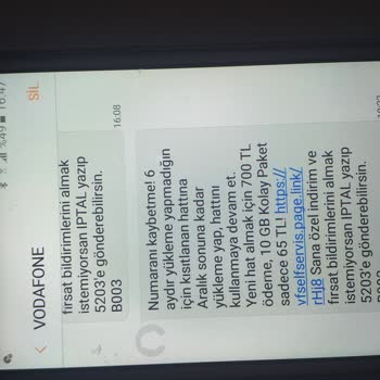 Vodafone Hattımın Haksız Kapatılması Ve Müşteri Hizmetleri Sorunu