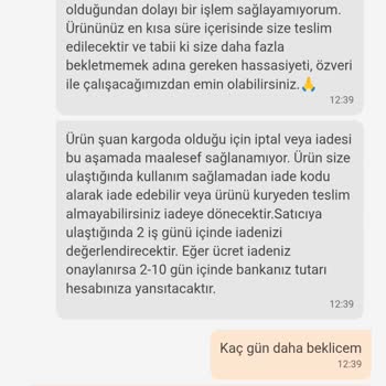 Yanlış Yönlendirilen Kargo Ve İptal Sorunu