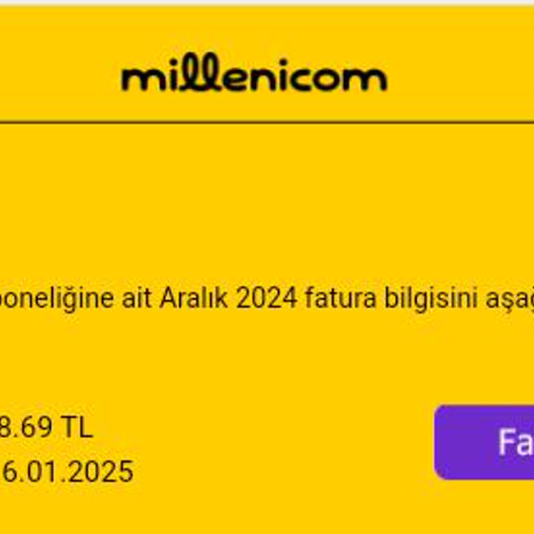 Yanlış Faturalandırma Sorunu: Millenicom'dan Beklenmedik Fatura