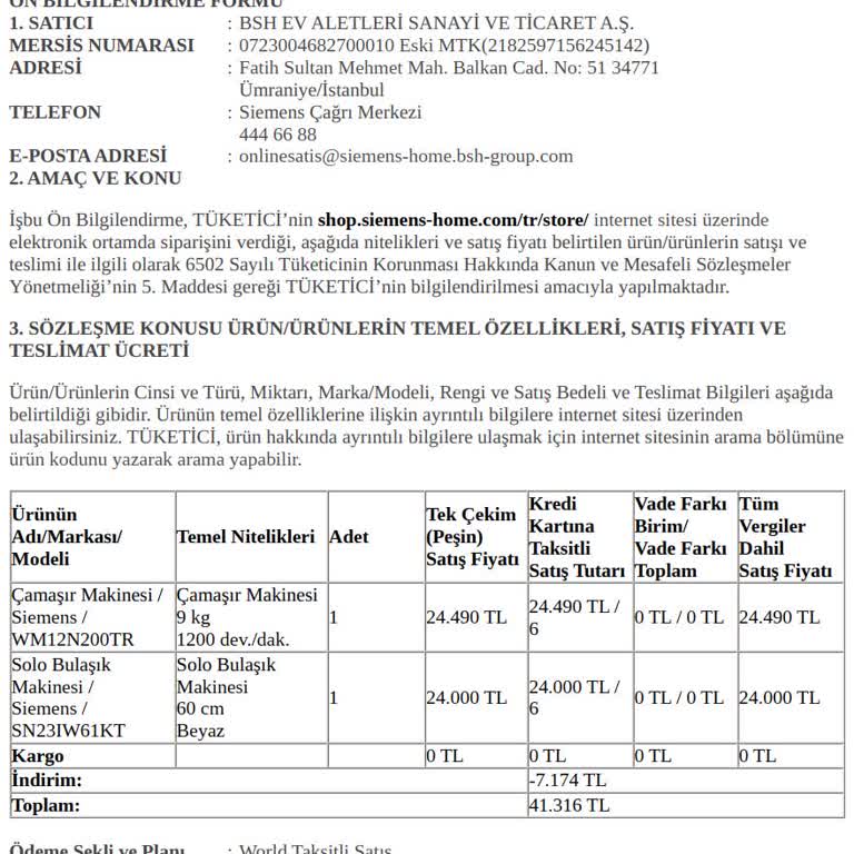 Siemens Müşteri Hizmetleri Ve Teslimat Sorunu