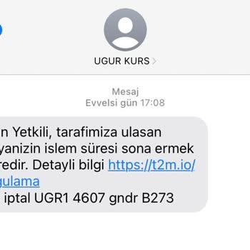 Uğur Kurs Yanıltıcı Mesajlarla Vatandaşları Rahatsız Eden Kurum