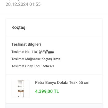 Koçtaş'ta İptal Edilen Sipariş Ve Geri Ödeme Sorunu