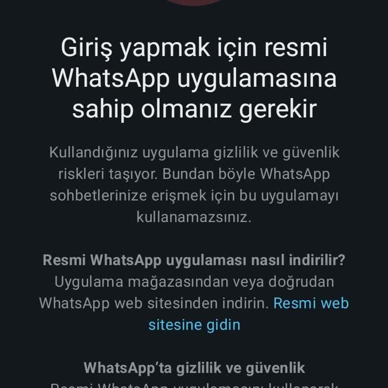 WhatsApp Giriş Sorunu Çözülmüyor