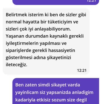 Eksik Ve Kalitesiz Ürün Teslimatı
