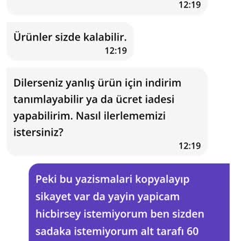 Eksik Ve Kalitesiz Ürün Teslimatı