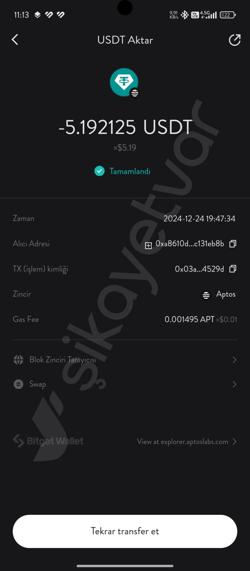 Bitget Bitget Wallet USDT Transfer to Spot Account Delayed on Aptos ...