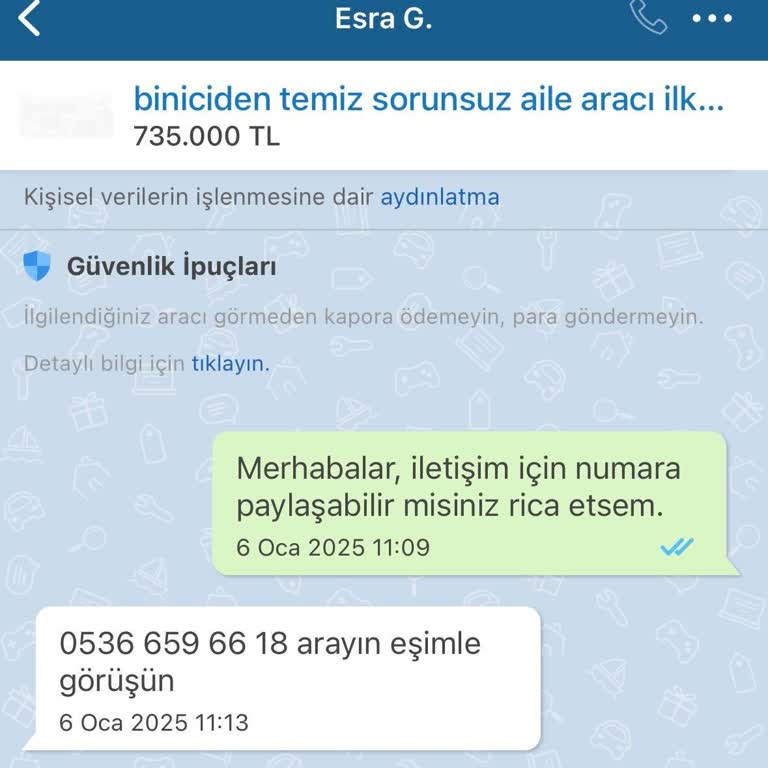 Kapora İadesi Yapılmayan Araç Satışı Sorunu