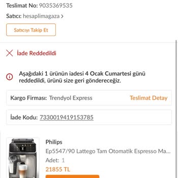 Kullanılmış Ürün Gönderildi, İade Talebi Reddedildi