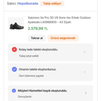 İade Ürünlerim İçin Çözüm Bekliyorum