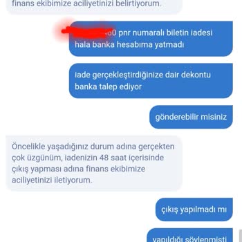 Bilet İadesi Sorunu: İptal Edilen Biletin Ücreti Hala Yatmadı