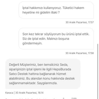 Hepsiburada'da Yanlış Sipariş Ve İade Sürecinde Yaşanan Sorunlar