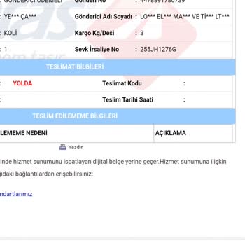Aras Kargo'da Sürekli Gecikme Sorunu
