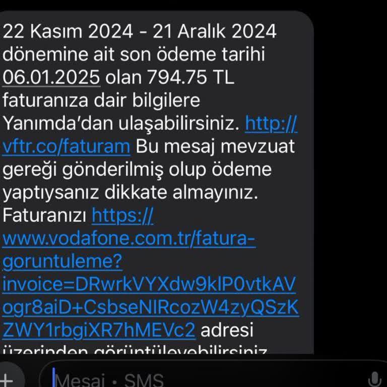 Yanlış Fatura İle Mağduriyet: Vodafone'dan Çözüm Bekliyorum