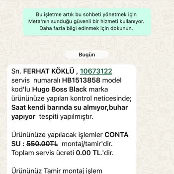 Su Geçirmez Saatin Buhar Problemi Çözülmüyor