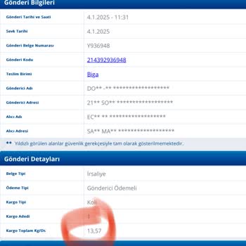 Haksız Kargo Bedeli Kesintisi Ve Yanıltıcı Hesaplama Mağduriyeti