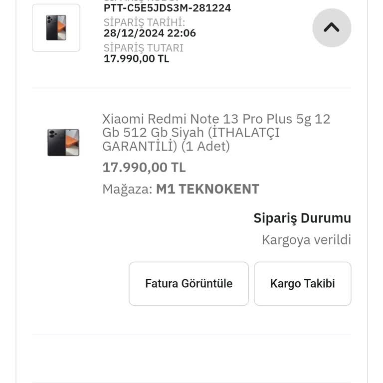 Epttavm Kargo Teslimatında Kod Sorunu