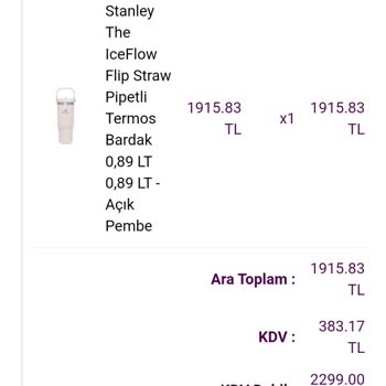Stanley Termos Sipariş İptali Ve İade Sorunu