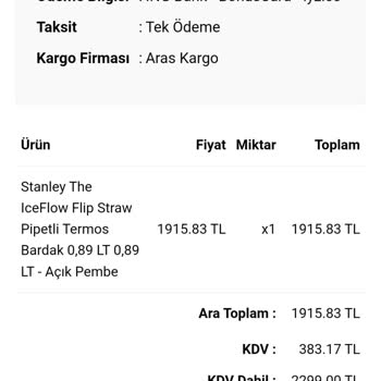 Stanley Termos Sipariş İptali Ve İade Sorunu