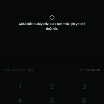 BTC Türk Hesabımda Yetersiz Bakiye Sorunu