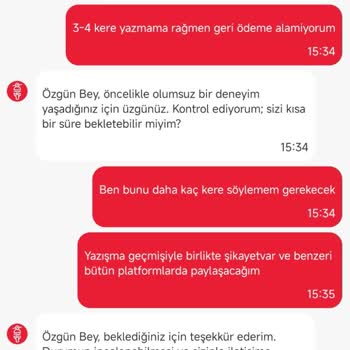 Geri Ödemesi Yapılmayan İptal Edilmiş Sipariş Sorunu