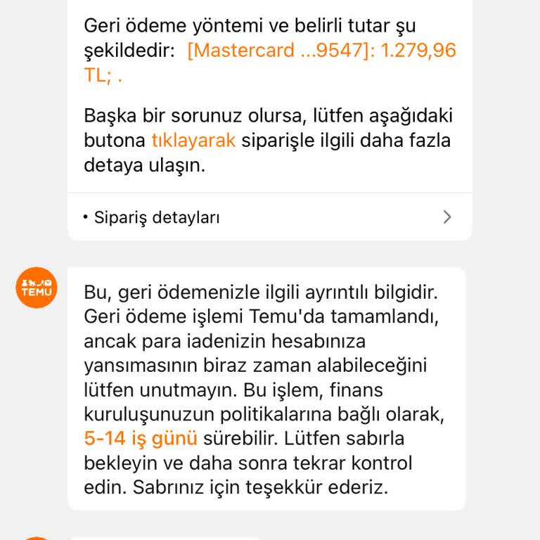 İptal Edilen Siparişin Para İadesi Hala Yapılmadı