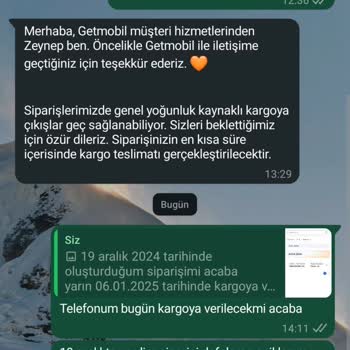 Kronik Sorunlu Telefon Ve İptal Edilen Sipariş