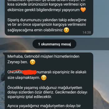 Kronik Sorunlu Telefon Ve İptal Edilen Sipariş