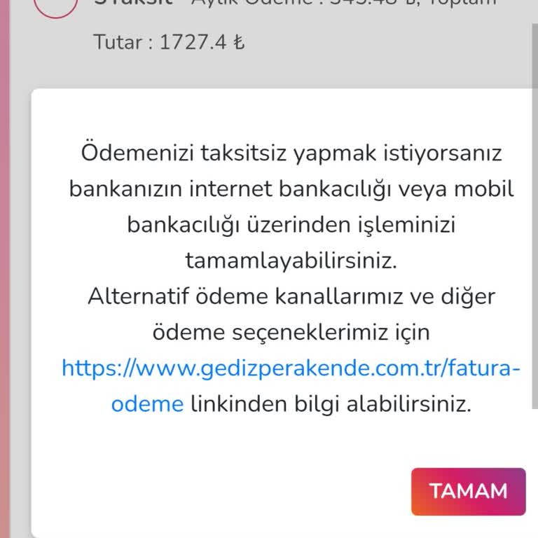 Gediz Elektrik Faturasında Taksitsiz Ödeme Sorunu