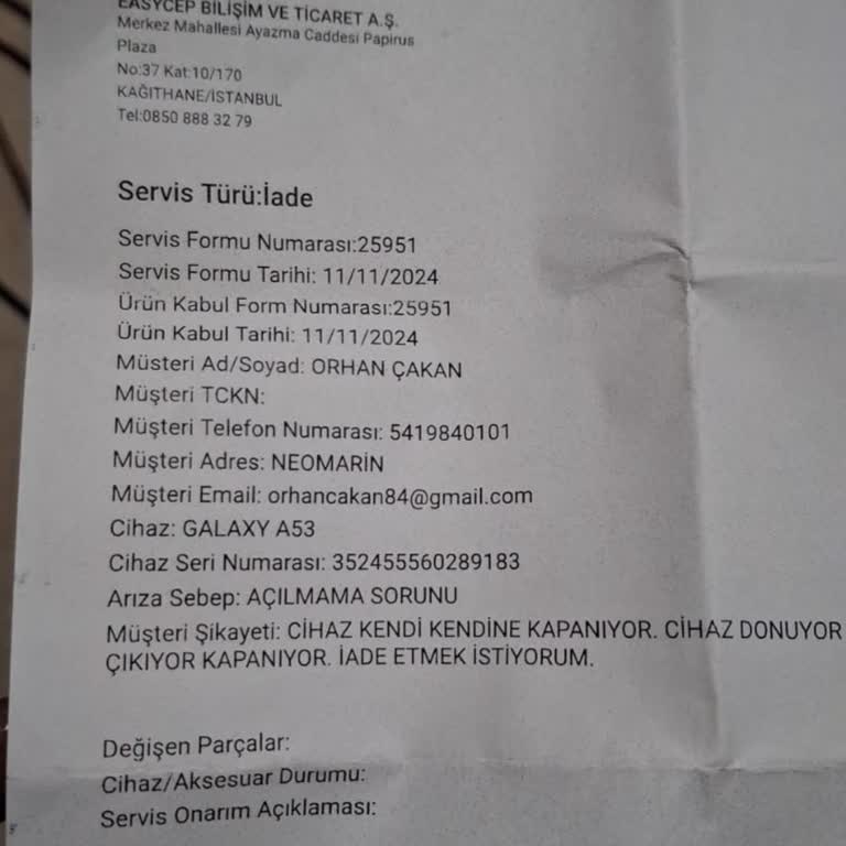 İade Sürecinde Mağduriyet