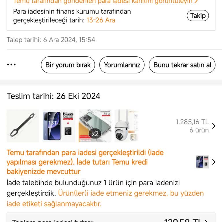 Temu'da İade Sorunları: Beklenen Ödeme Gelmedi