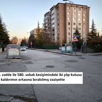 Çöp Kutularının Yoldan Kaldırılması Yayaları Zor Durumda Bırakıyor