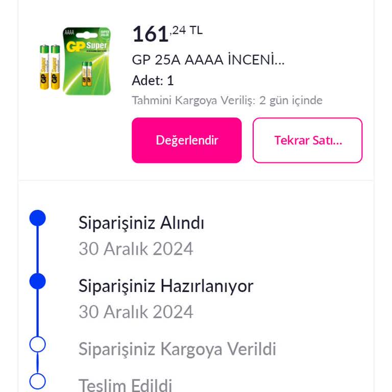 Siparişin Gecikmesi Ve Müşteri Memnuniyetsizliği