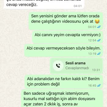 Çalışmayan Ürün Ve İletişimsizlik Sorunu