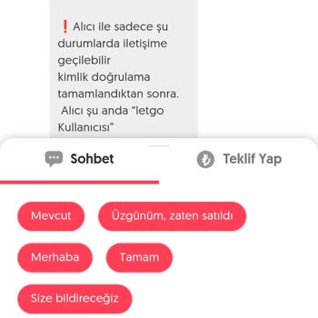 Letgo'da Şüpheli Mesaj Ve Ödeme Sorunu
