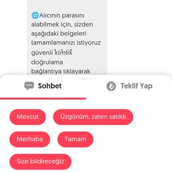 Letgo'da Şüpheli Mesaj Ve Ödeme Sorunu