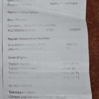 Siemens Buzdolabında Bitmeyen Buzlanma Sorunu