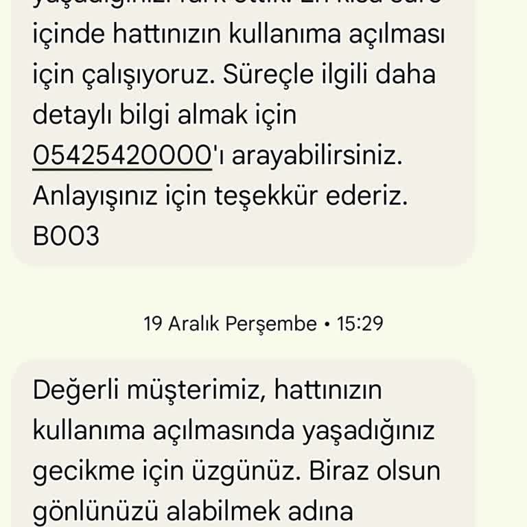 Vodafone Operatör Değişikliği Mağduriyeti