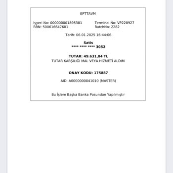 Epttavm Üzerinden Yanlışlıkla Çekilen Yüklü Miktar