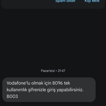 Vodafone'un İzinsiz SMS Gönderimi Ve İptal Sorunları
